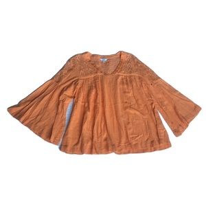 Crown & Ivy Orange Boho Shirt